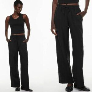 Aritzia The Group by Babaton Sontag Linen Pant in Black Size 2XS